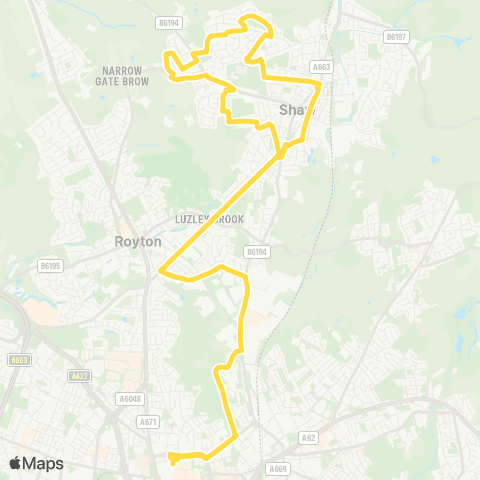 Bee Network Oldham Bus Station - Oldham Bus Station map