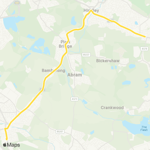 Bee Network St John's Church - Byrchall and St Edmund Arrowsmith High Schools map