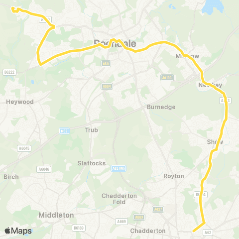 Bee Network Blue Coat School - Edenfield Road map