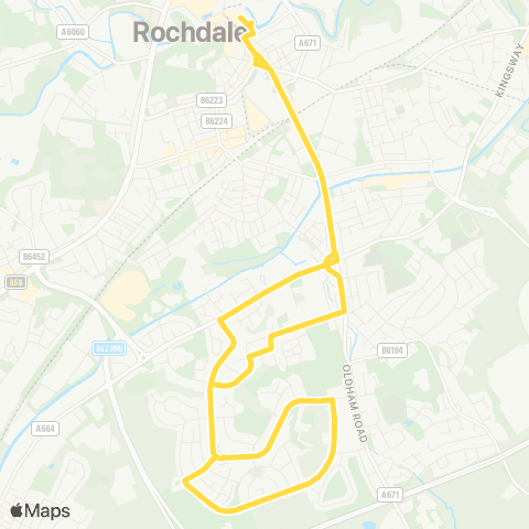 Bee Network Rochdale Interchange - Rochdale Interchange map