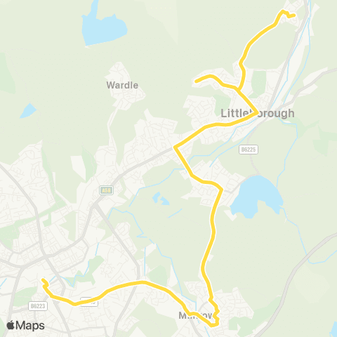 Bee Network Rochdale Interchange - Drake Road map
