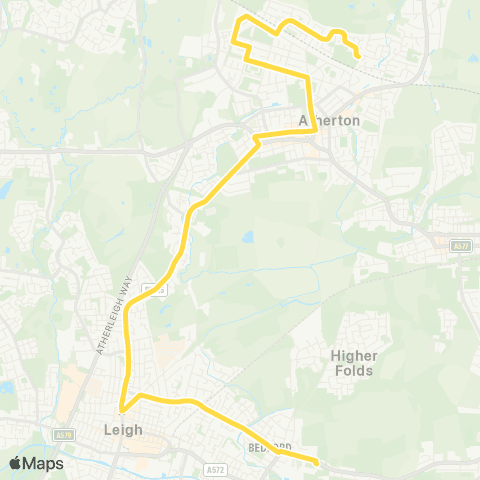 Bee Network Bedford High School - Hillside Avenue map
