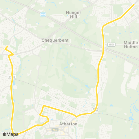 Bee Network Westhoughton HS - Deane Church Ln map