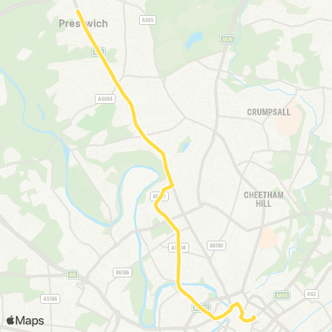 Bee Network Stanhope Avenue - Shudehill Interchange map