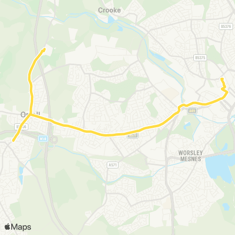 Bee Network Wigan Bus Station - Winstanley College map
