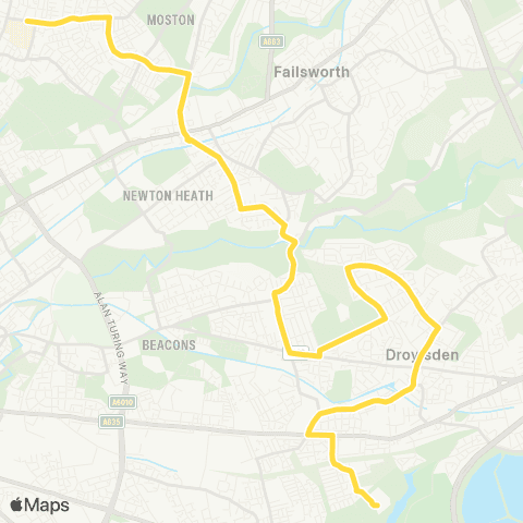 Bee Network Dalbeattie St - Wright Robinson Sports Coll map