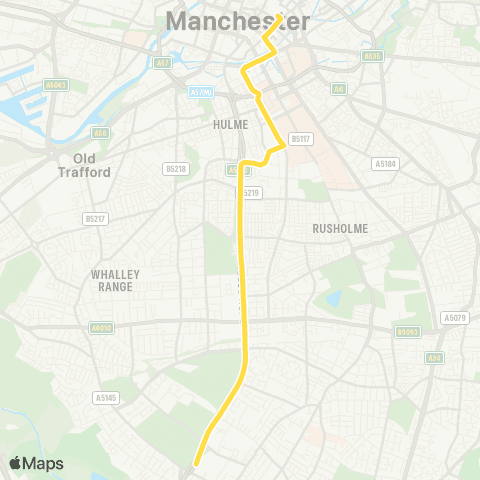 Bee Network Southern Cemetery - Piccadilly Gardens map