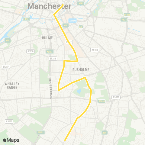 Bee Network Piccadilly Gardens - Central Road map