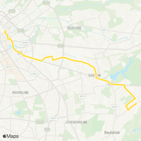 Bee Network Windermere Avenue - Piccadilly Gardens map