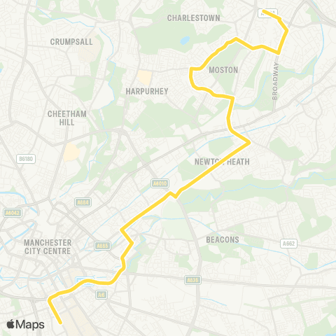 Bee Network Gardener's Arms - Univ Dental Hosp of Manchester map