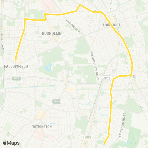 Bee Network Burnage Academy - Claremont Road map