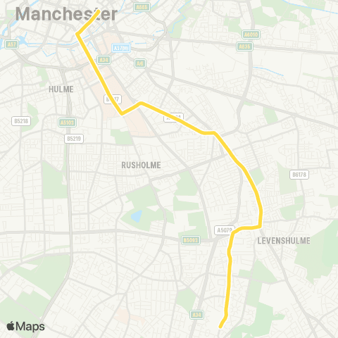 Bee Network Burnage Academy - Piccadilly Gardens map