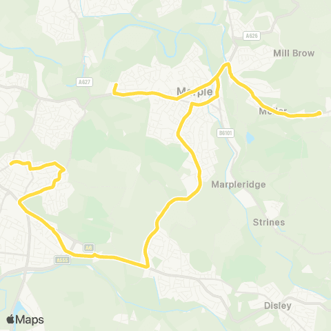 Bee Network Marple Hall School - Catherine Street map