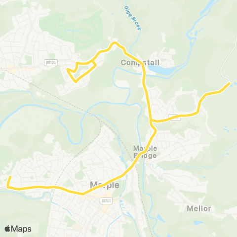Bee Network Marple Hall School - Sandhill Lane map