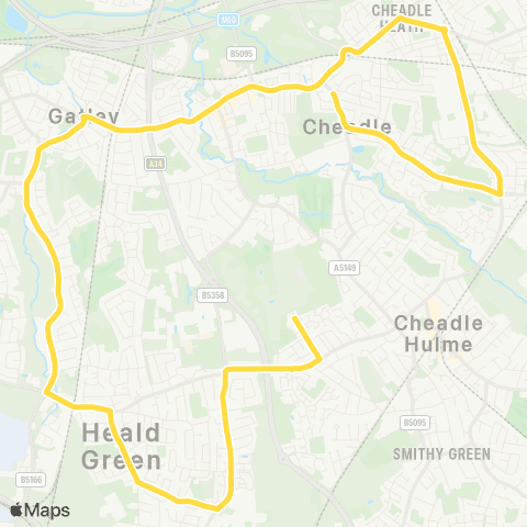 Bee Network Cheadle Primary School - Cranleigh Drive map
