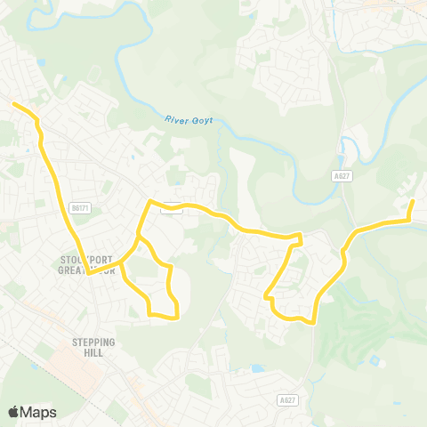 Bee Network Marple Hall School - Henry Street map