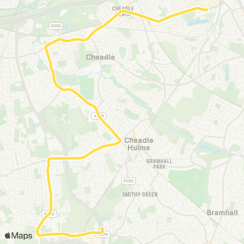 Bee Network Worrall Street - St James' School map