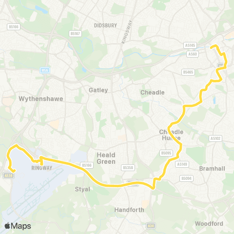Bee Network Stockport Interchange - World Freight Term map