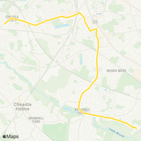 Bee Network Hazel Grove HS - Boundary Bridge map