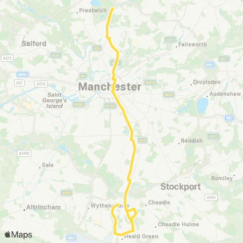 Bee Network Seymour Road - Church Road map