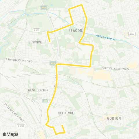 Bee Network St Peter's High School - Parkhouse St map