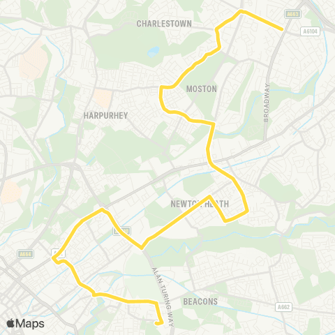 Bee Network St Brigid's School - Broadway map