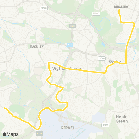 Bee Network Didsbury Village - St Ambrose College map
