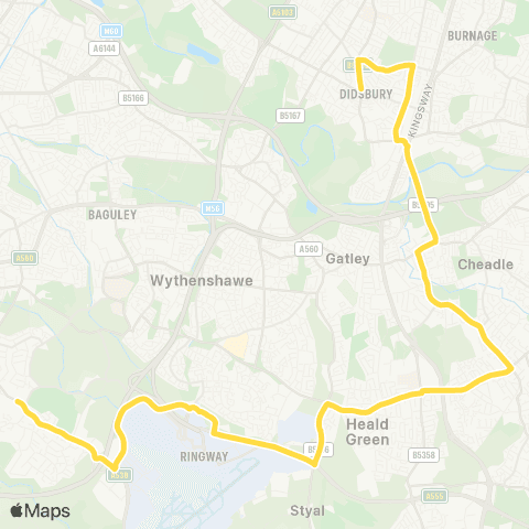 Bee Network St Ambrose College - Didsbury Library map