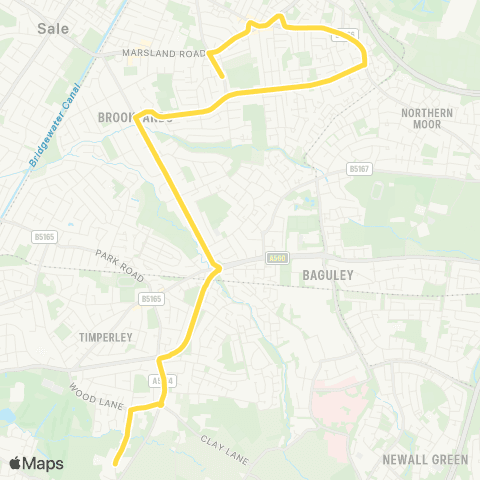 Bee Network Cumberland Rd - Altrincham Coll of Arts map