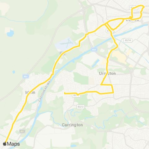 Bee Network Irlam Road - Coach / Horses map