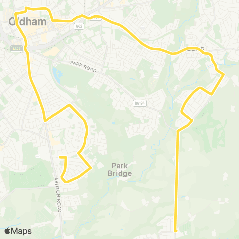 Bee Network St Damian's Rc Science Coll - Ashton Rd map