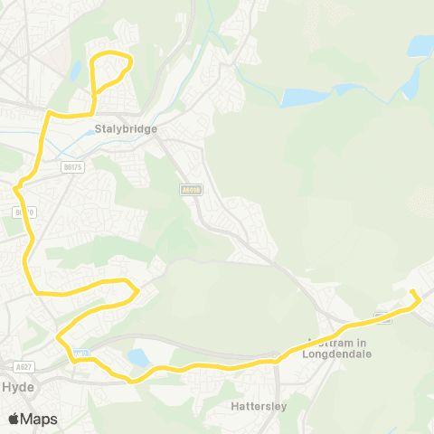 Bee Network Longdendale High School - St Georges St map