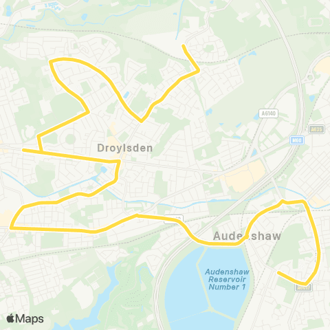 Bee Network Littlemoss Terminus - Audenshaw School map