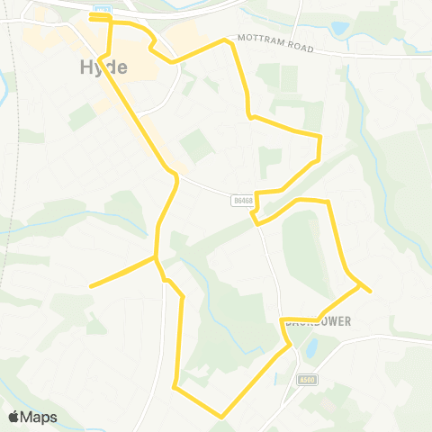 Bee Network Hyde Bus Station - Hyde Bus Station map