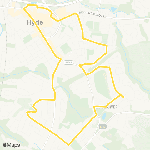 Bee Network Hyde Bus Station - Hyde Bus Station map