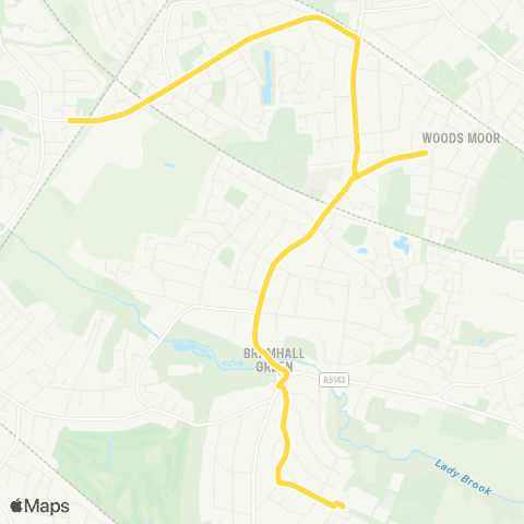 Bee Network Larkhill Road - Bramhall High School map