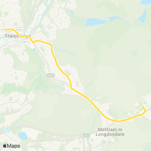 Bee Network Longdendale High School - Ridge Hill Ln map