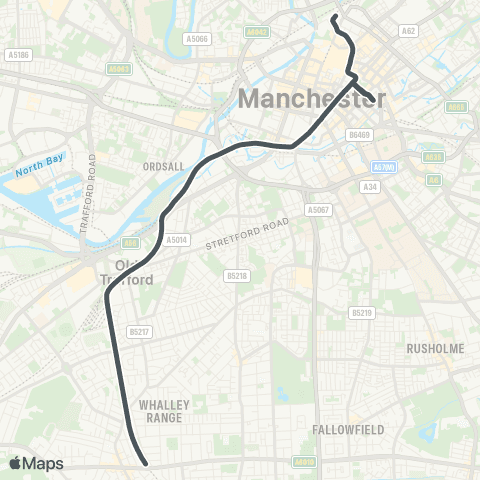 Metrolink Replacement Bus 4 map