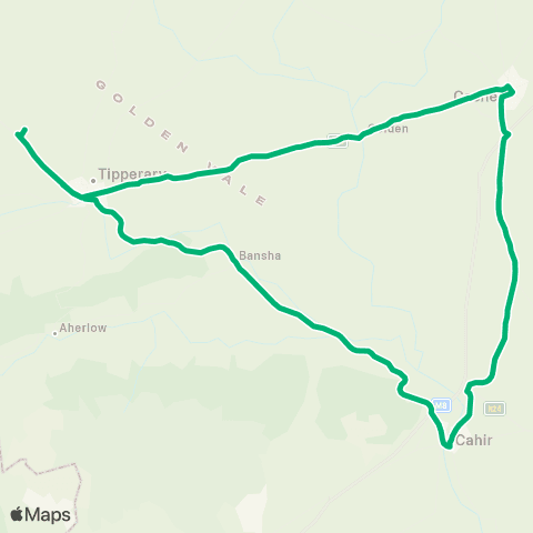 TFI Local Link Tipperary - Cahir - Cashel map