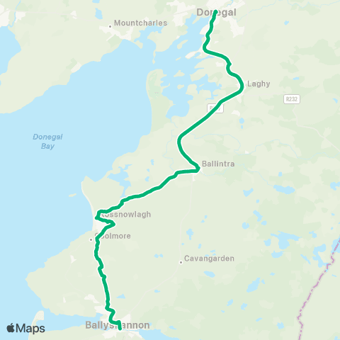 TFI Local Link Donegal - Ballyshannon map