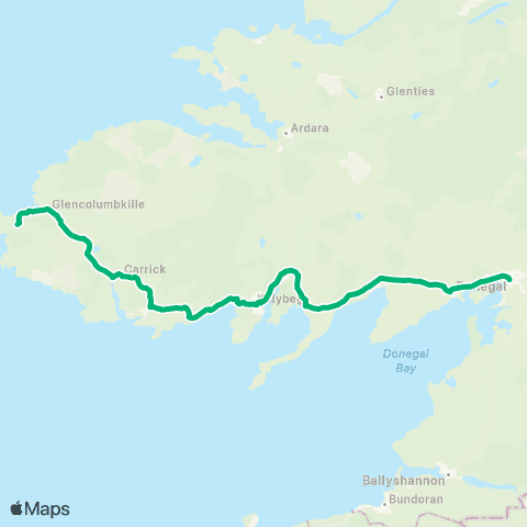 TFI Local Link Gleann Cholm Cille - Donegal map