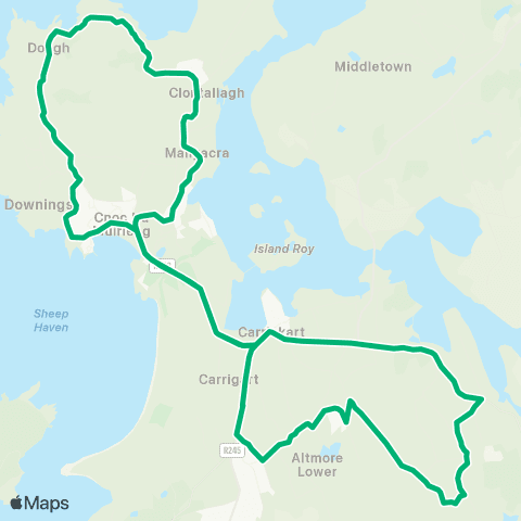 TFI Local Link Carraig Airt - Na Dúnaibh map