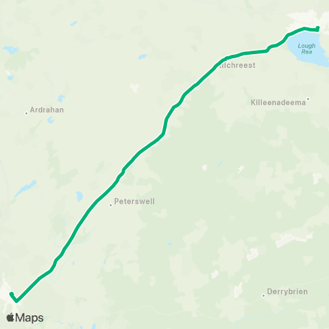 TFI Local Link Gort - Loughrea map