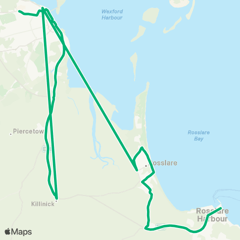 TFI Local Link Wexford - Rosslare Harbour map