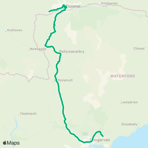 TFI Local Link Clonmel - Dungarvan map