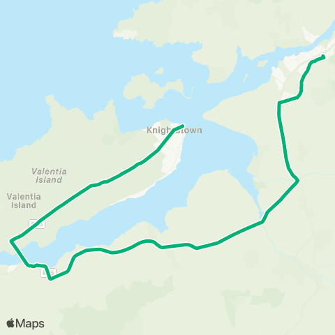 TFI Local Link Knightstown - Cahersiveen map