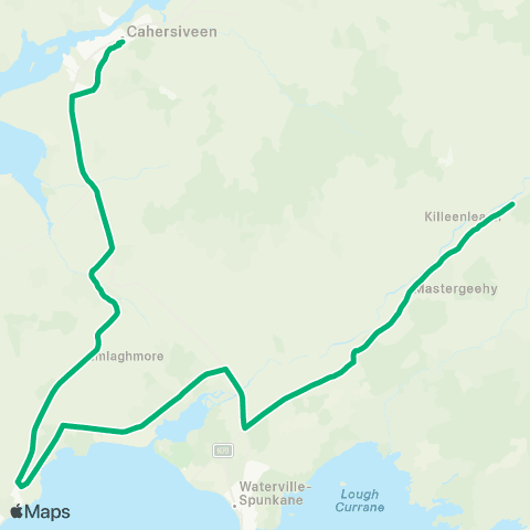 TFI Local Link Baile an Sceilg - Cahersiveen map