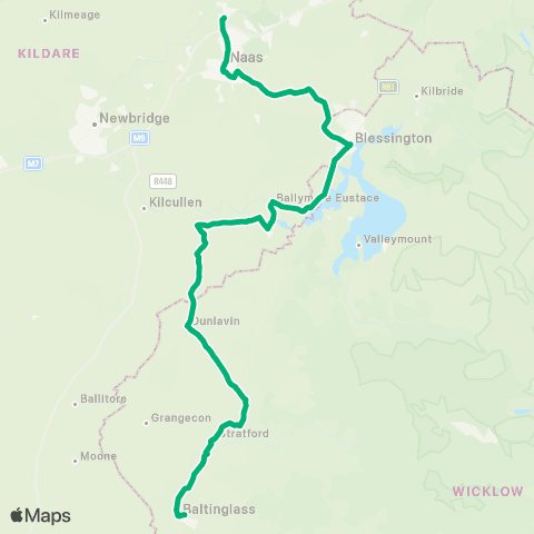 TFI Local Link Baltinglass - Sallins map