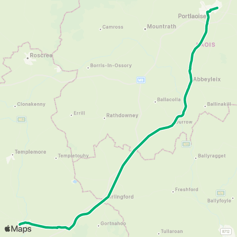 TFI Local Link Thurles - Portlaoise map
