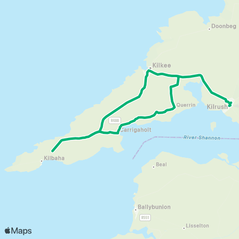 TFI Local Link Kilrush - Loop Head map